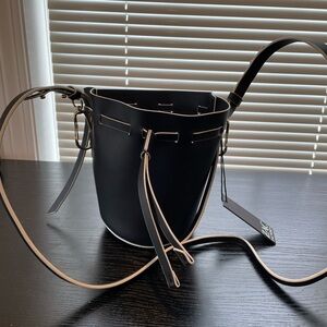 ZAC Zac Posen Belay Black Mini Shoulder Bucket Bag New